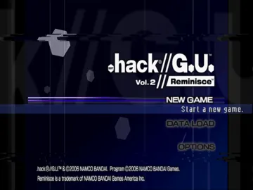 Dot Hack G.U. Vol. 2 - Reminisce screen shot title